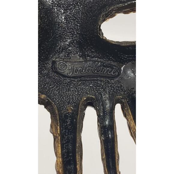 Vintage Tortolani Starfish Brooch Pin Gold Tone Textured Faux Pearl Sea Life 3in - Picture 4 of 8